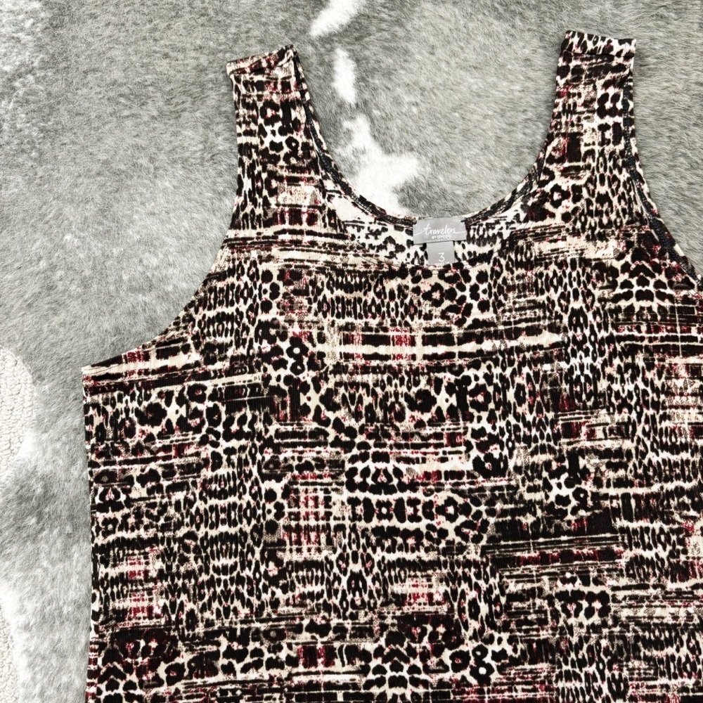 Travelers by Chicos Animal Print Tank Top - Picture 2 of 9